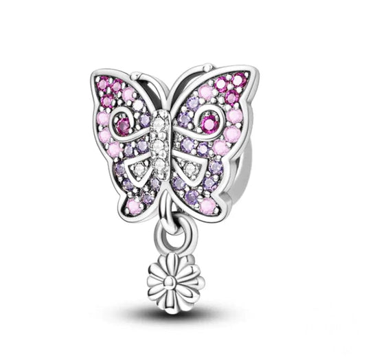 Butterfly wih Flower Charm