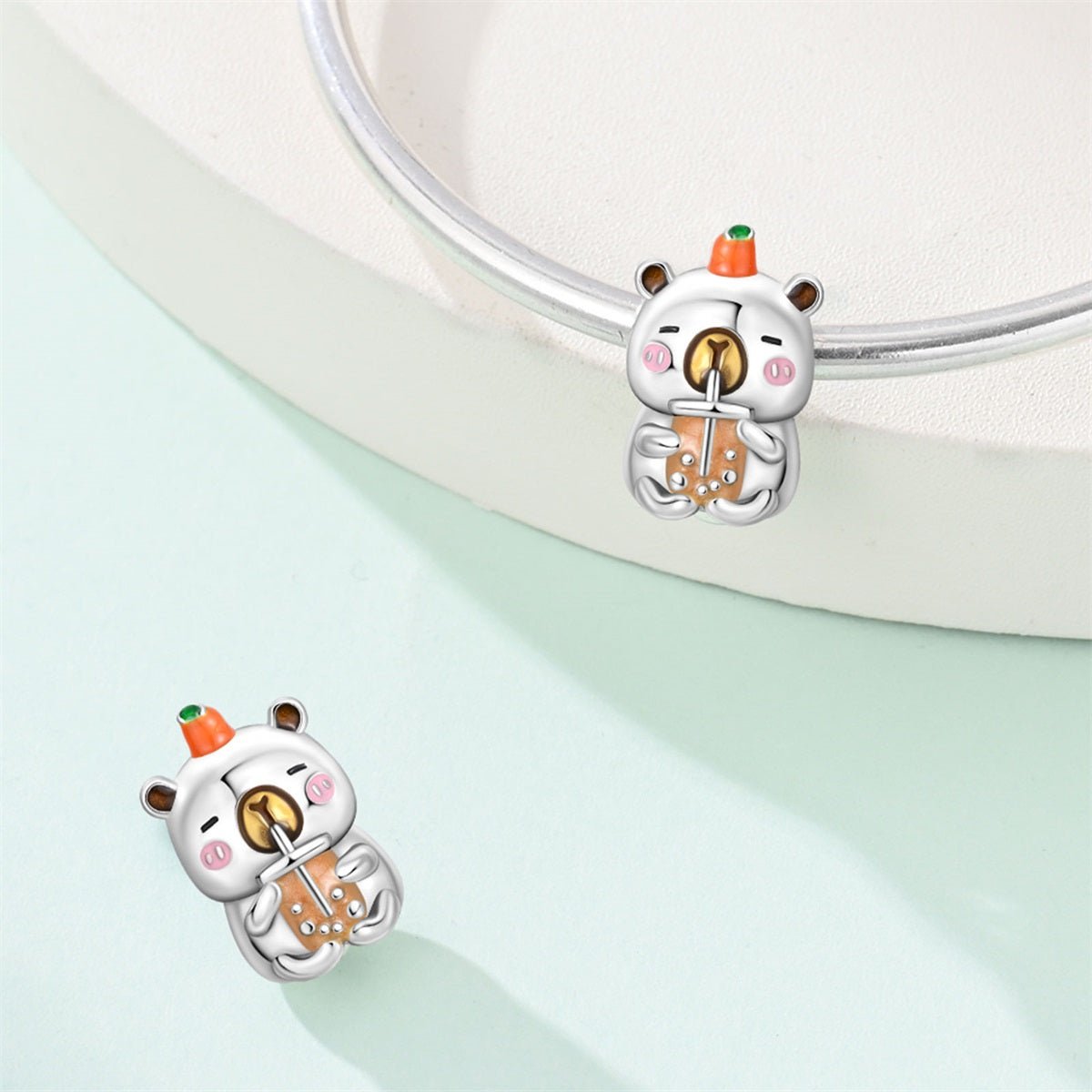 Pangama Jewelry Capybara with Bubble Tea Charm