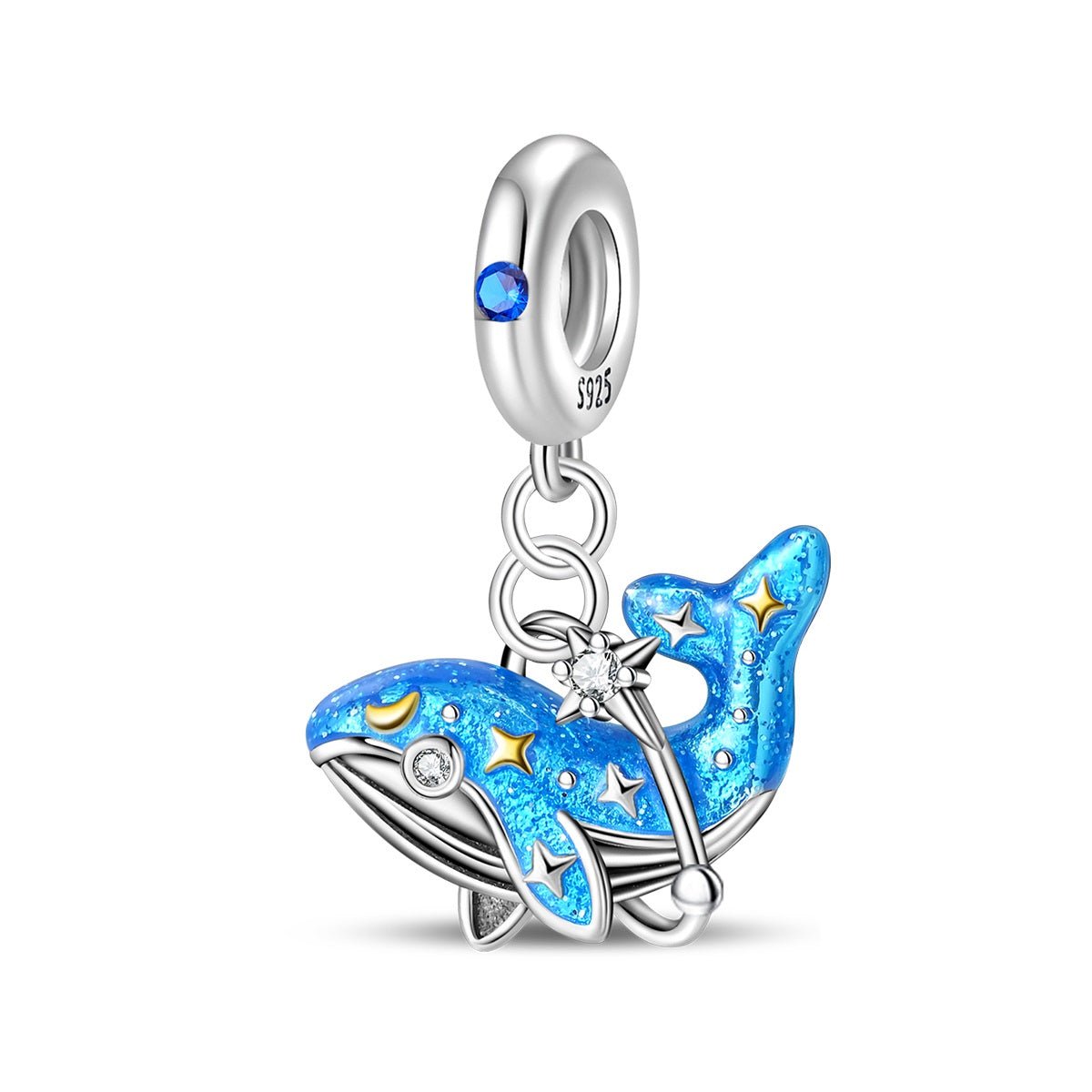 Pangama Jewelry Celestial Blue Whale Dangle Charm