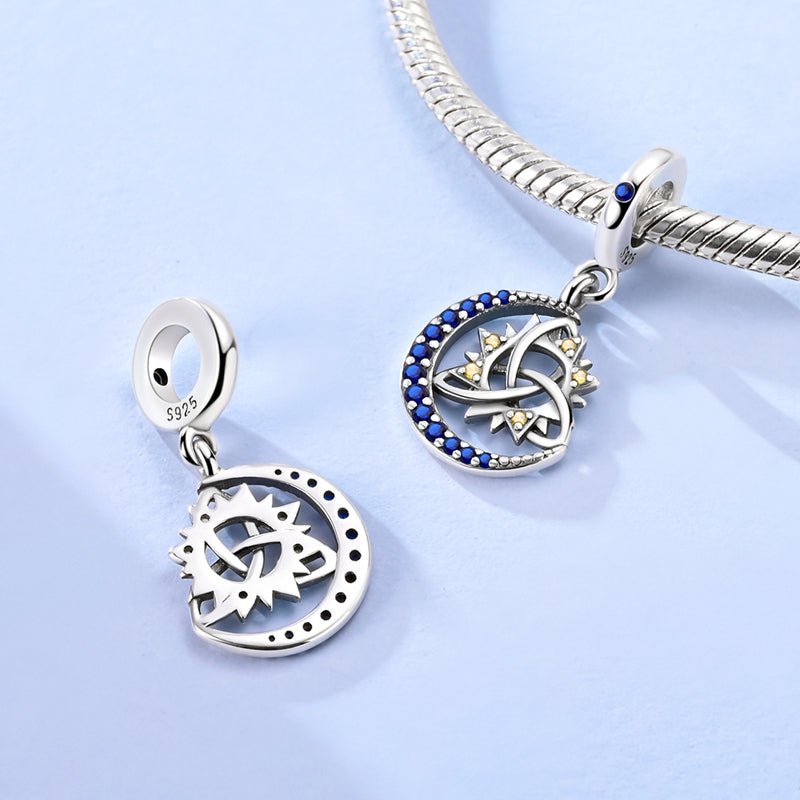 Pangama Jewelry Celtic Sun & Moon Harmony Dangle Charm