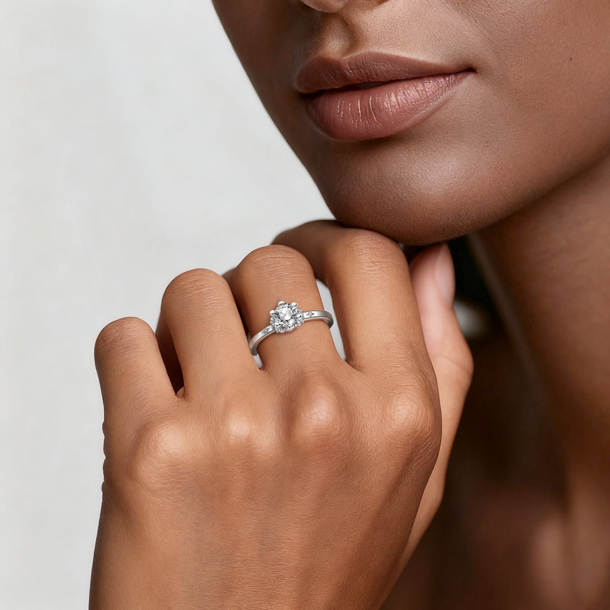 Pangama Jewelry Classic Halo Round Cut Sparkle Ring