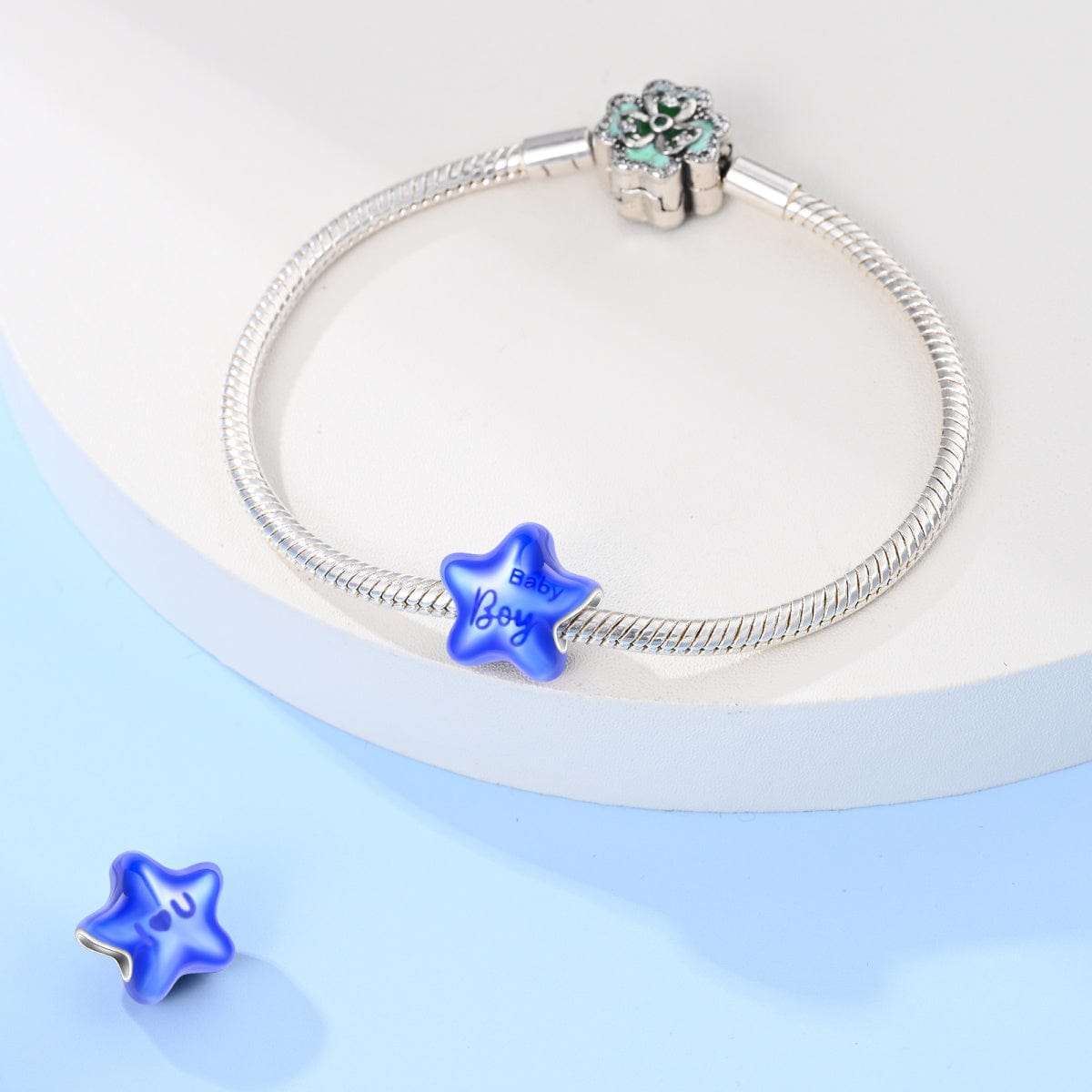 Pangama Jewelry Color - changing Gender Reveal Boy Charm