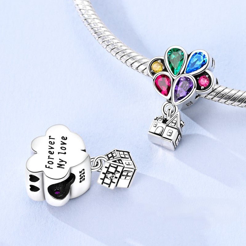 Pangama Jewelry Colorful Balloon House “Forever My Love” Dangle Charm