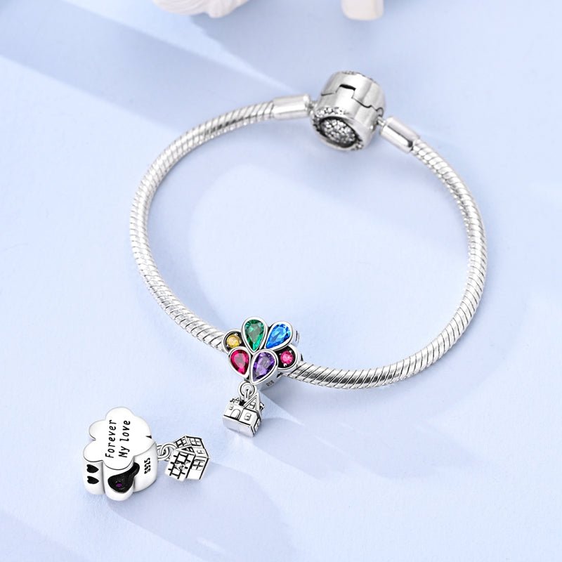 Pangama Jewelry Colorful Balloon House “Forever My Love” Dangle Charm