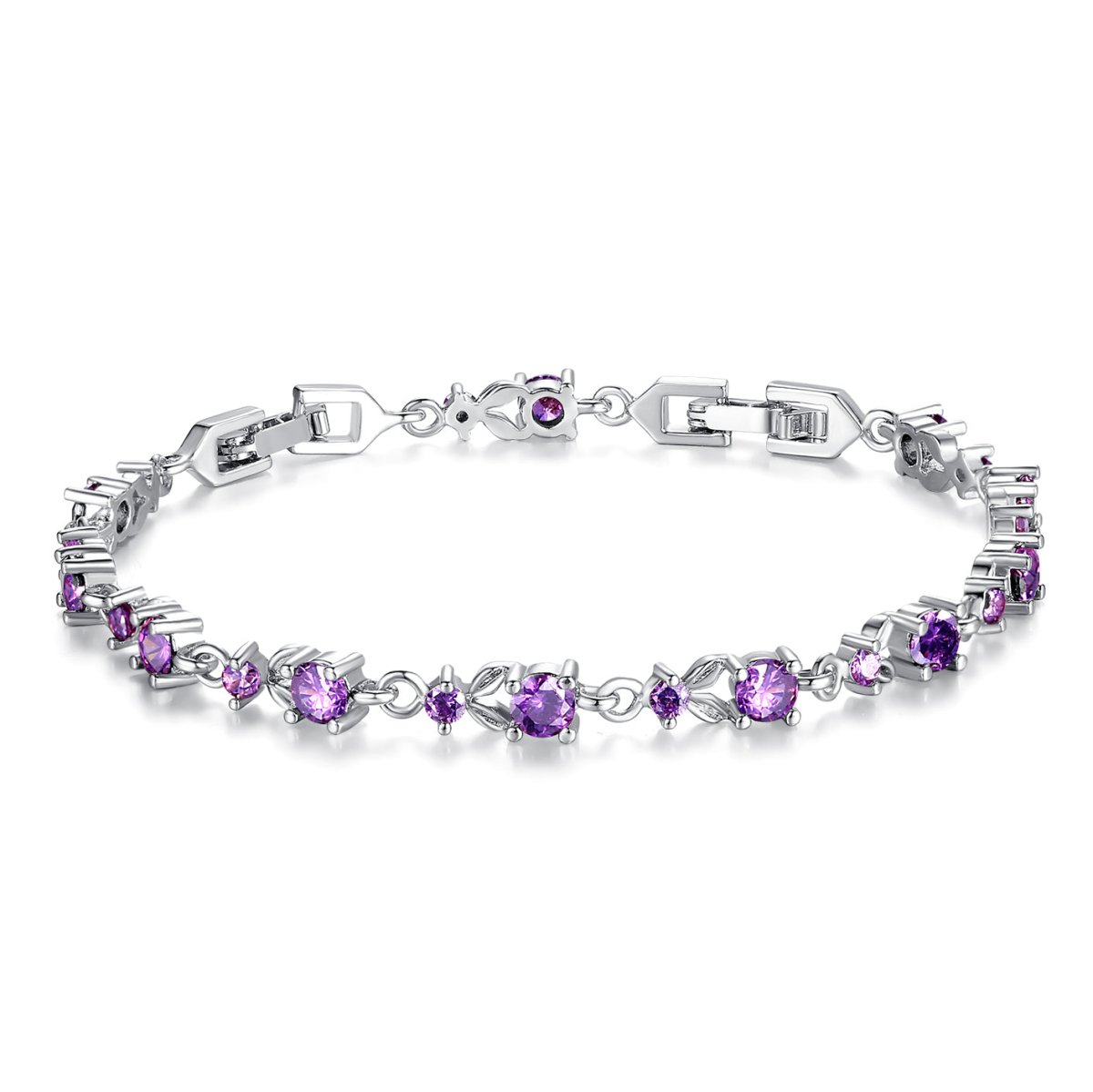 Pangama Jewelry Colorful Crystal Tennis Chain Bracelet