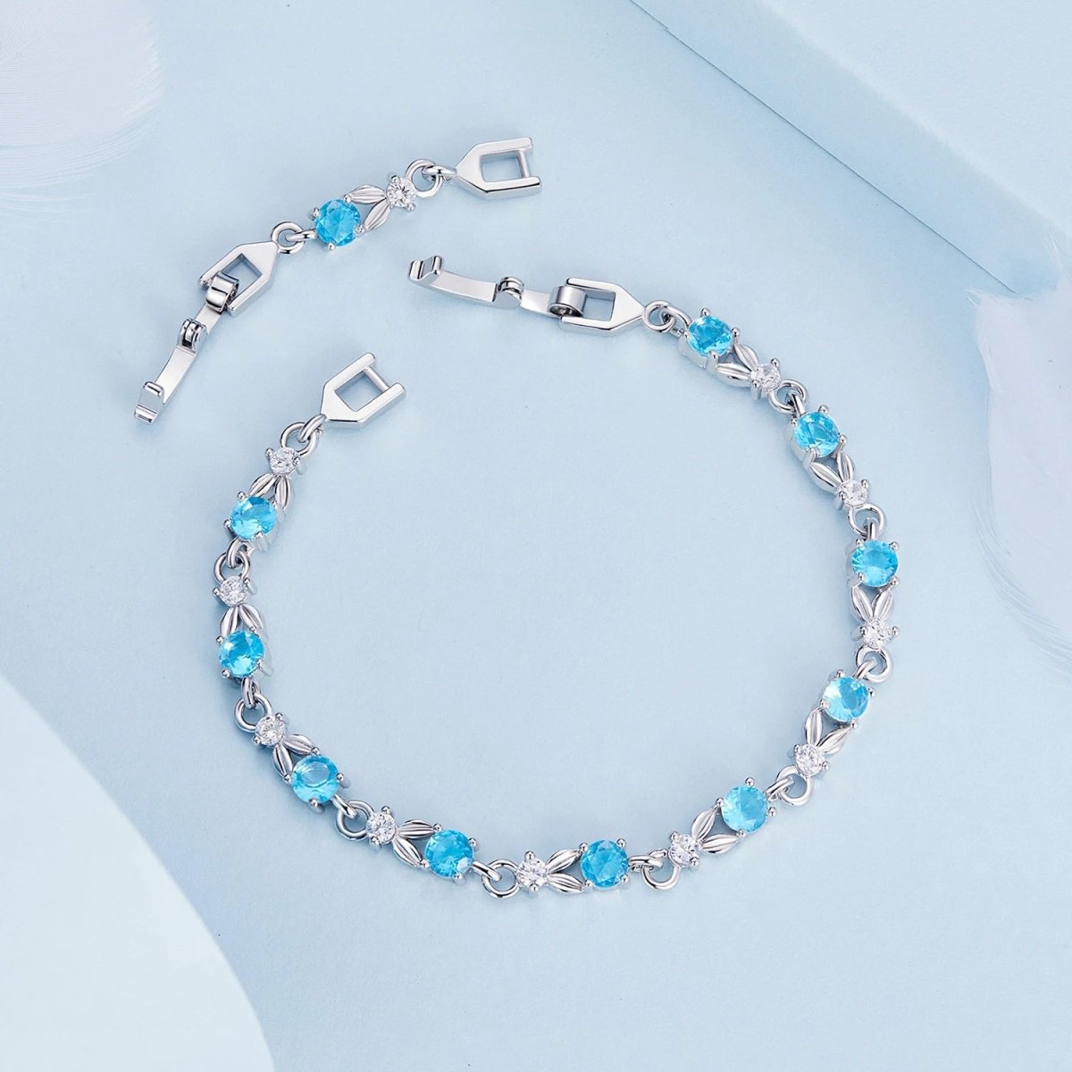 Pangama Jewelry Colorful Crystal Tennis Chain Bracelet