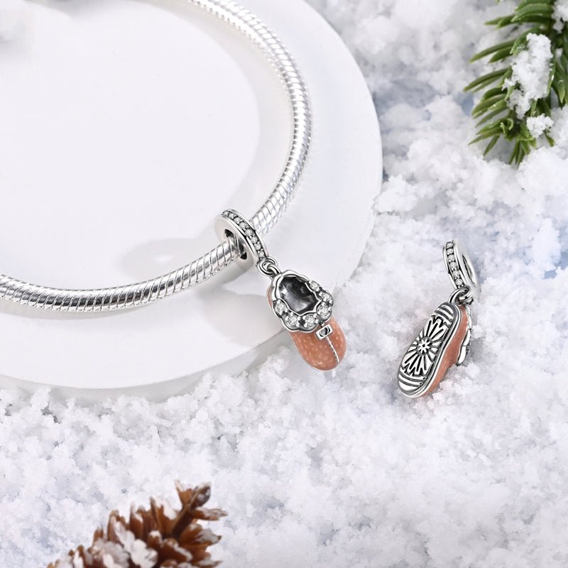 Pangama Jewelry Cozy Winter Slipper Dangle Charm