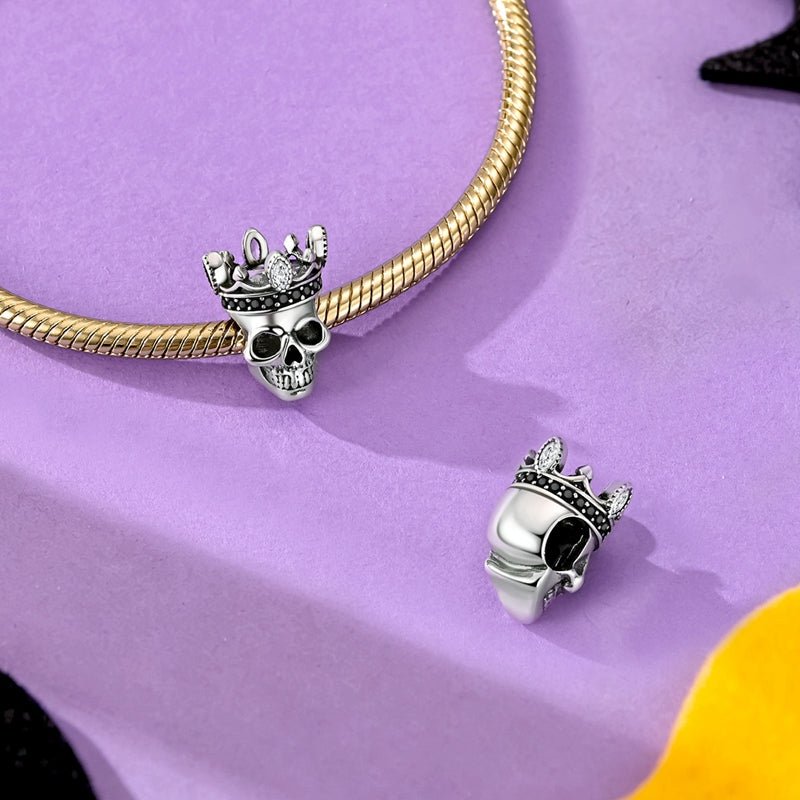 Pangama Jewelry Crowned Skull Sparkling Charm