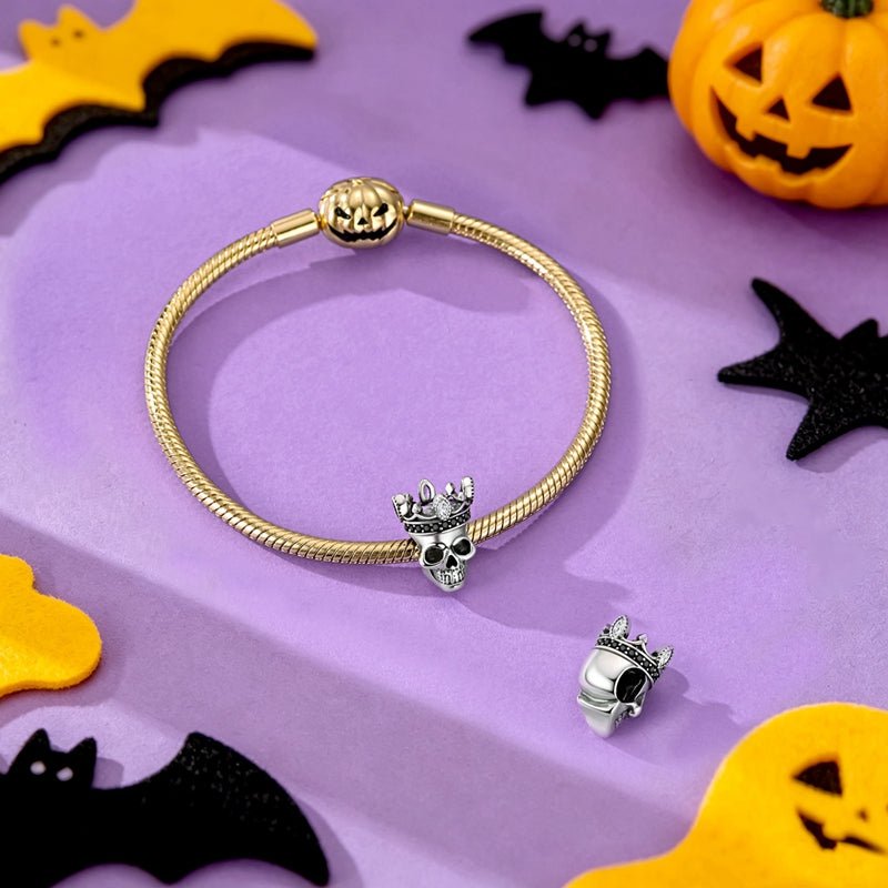 Pangama Jewelry Crowned Skull Sparkling Charm