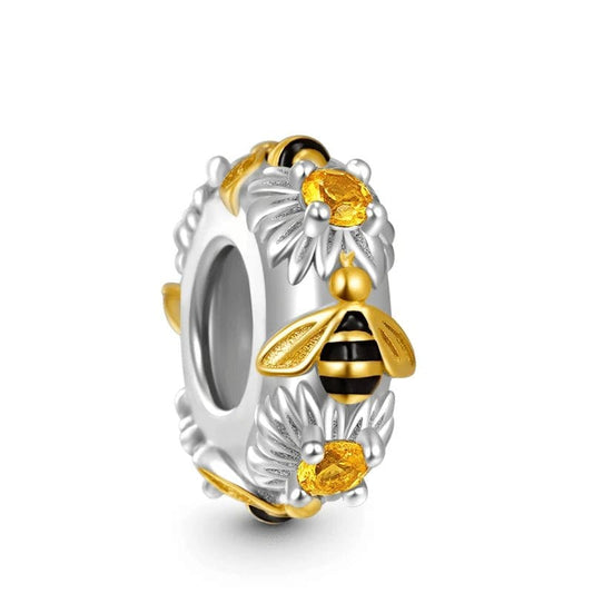 Dancing Bees Flower Charm
