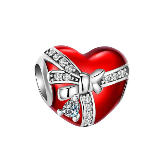 Diamond Red Heart Gift Charm