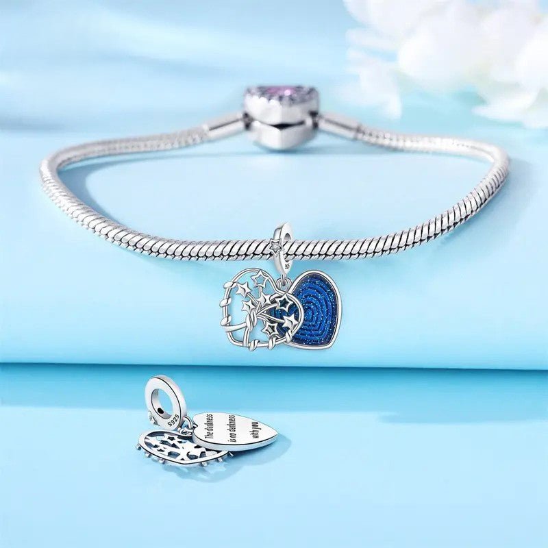 Pangama Jewelry Double Dangle Tree & Galaxy Moon Charm