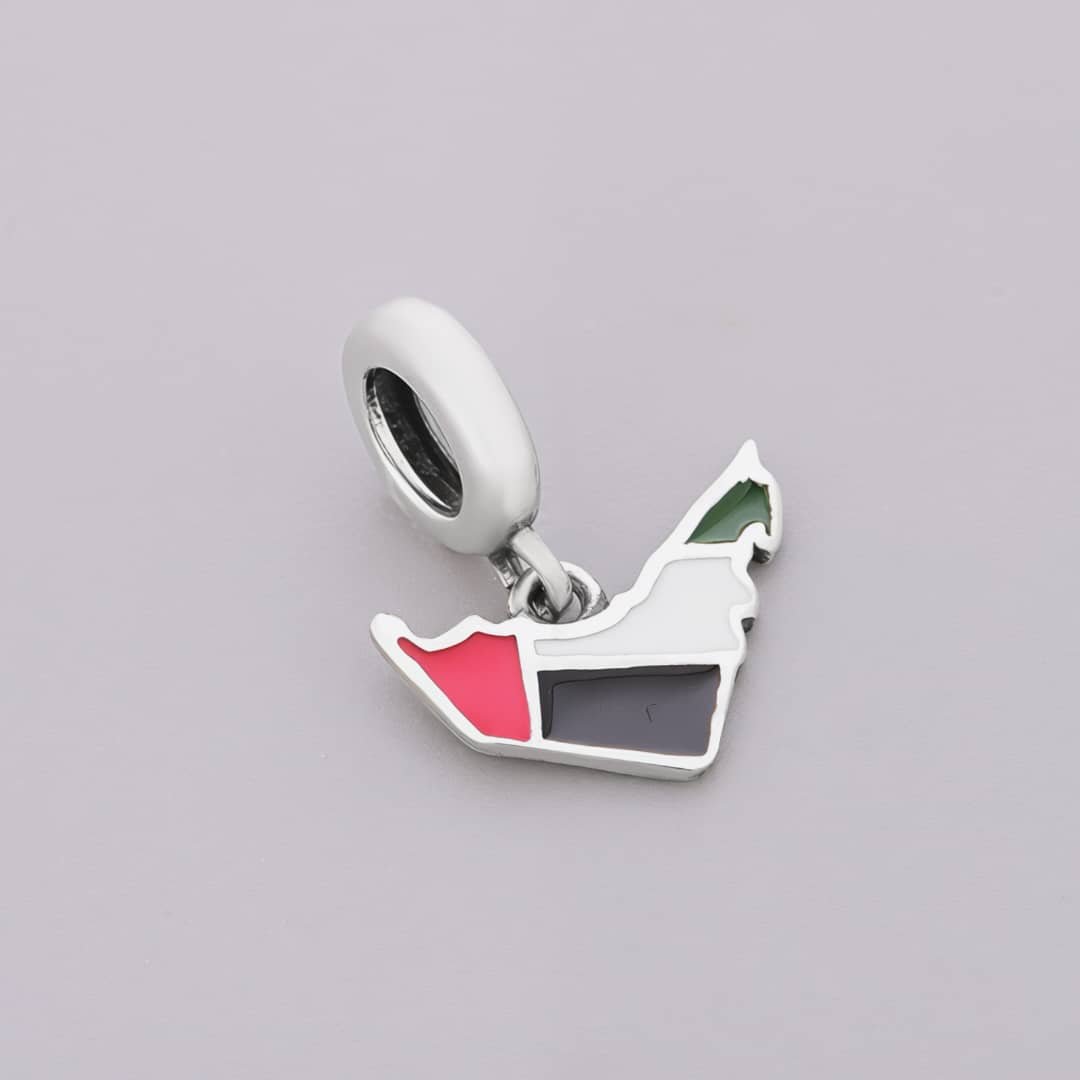 Pangama Jewelry Dubai Map Flag Dangle Charm