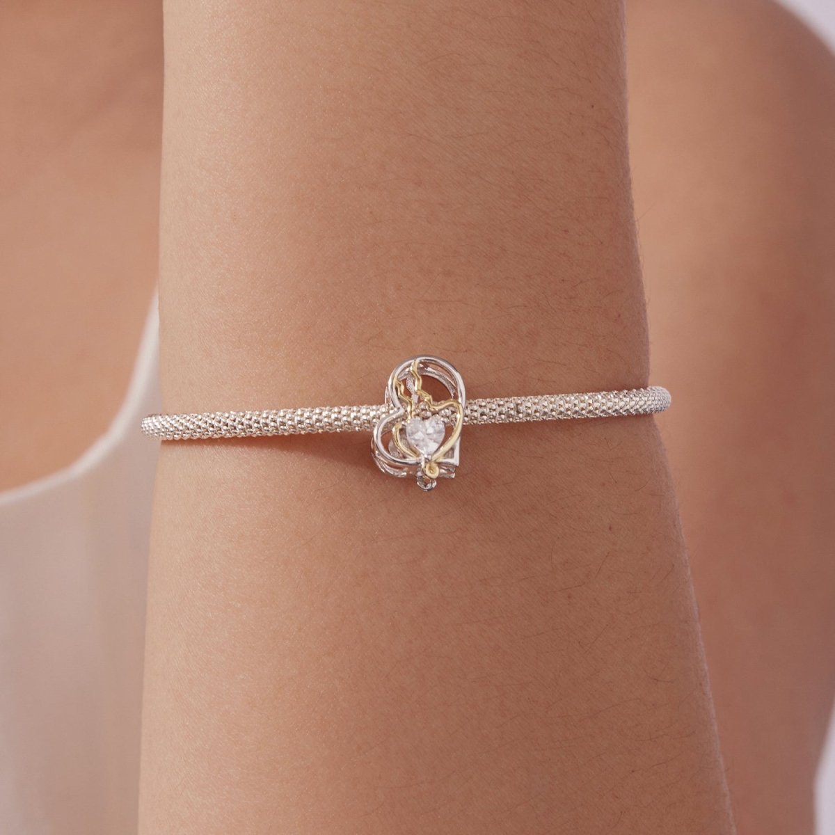 Pangama Jewelry Eternal Soulmates Silhouette Heart Charm