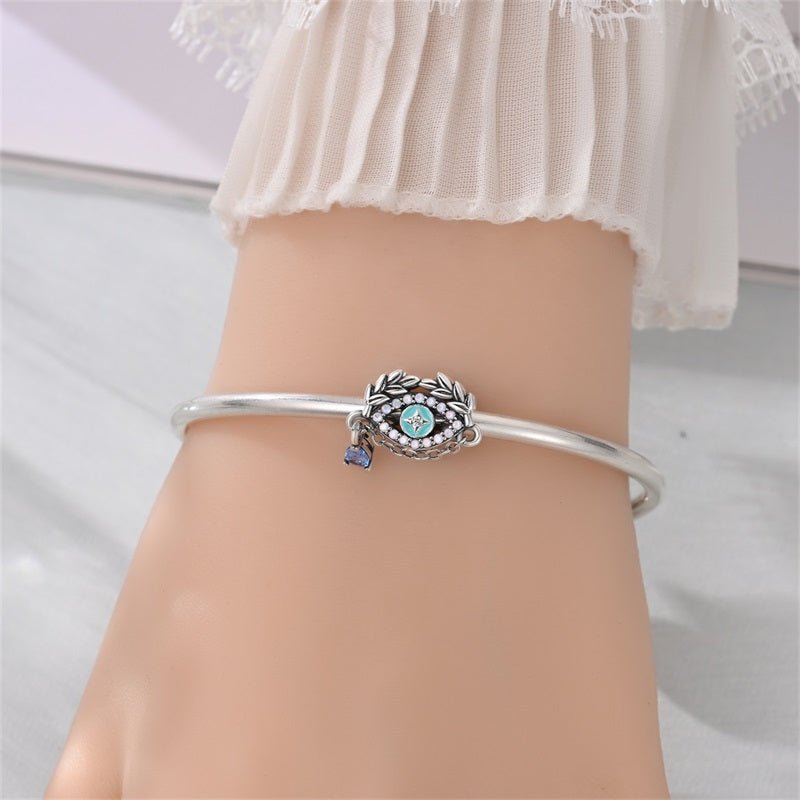 Pangama Jewelry Evil Eye with Blue Teardrop Charm