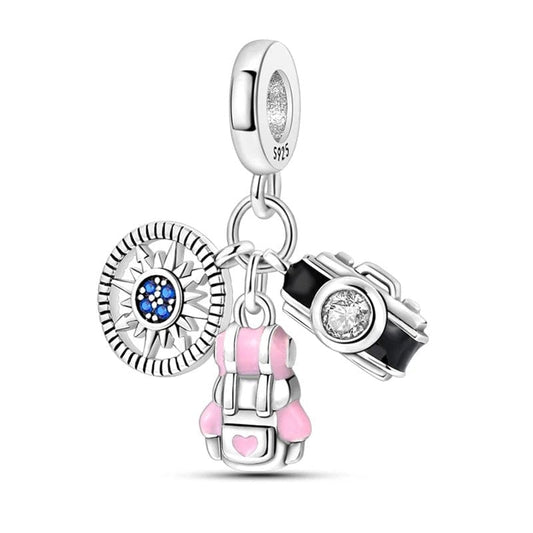 Explorer Camera and Backpack Travel Dangle Charm