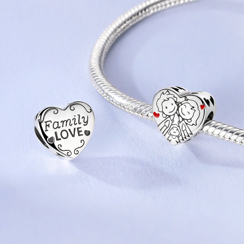 Pangama Jewelry Family Love Heart Charm