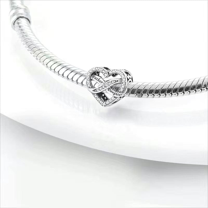 Pangama Jewelry Father Daughter Heart Infinity Charm