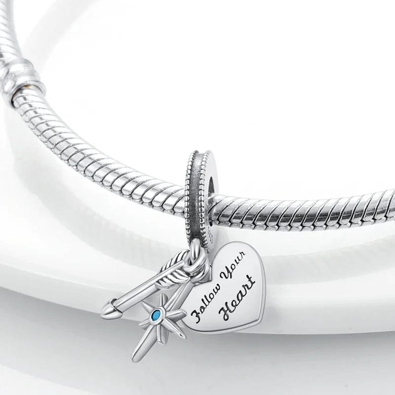 Pangama JewelryFollow Your Heart Compass Dangle Charm