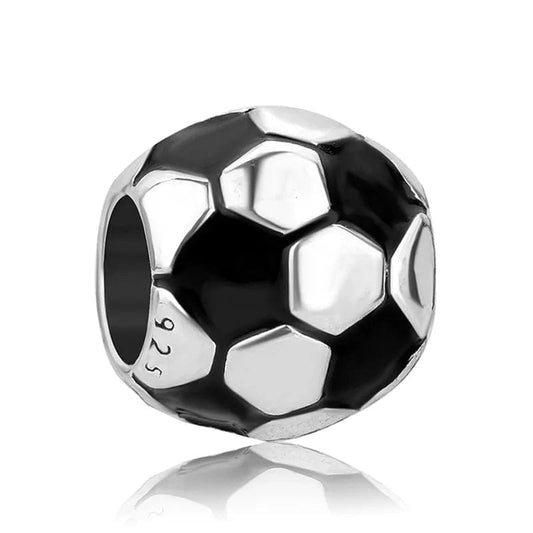 Football Charm with Black and White