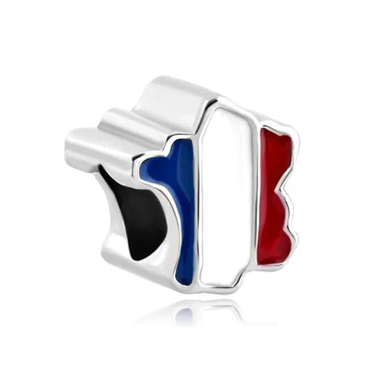 French Map Flag Charm