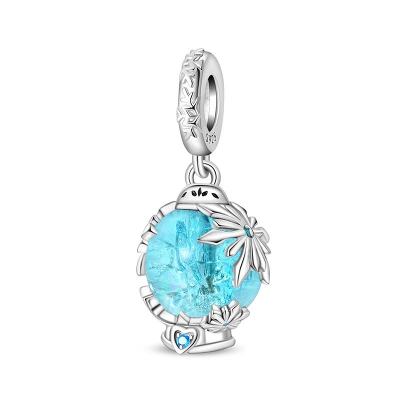 Pangama Jewelry Frozen Crystal Globe Dangle Charm