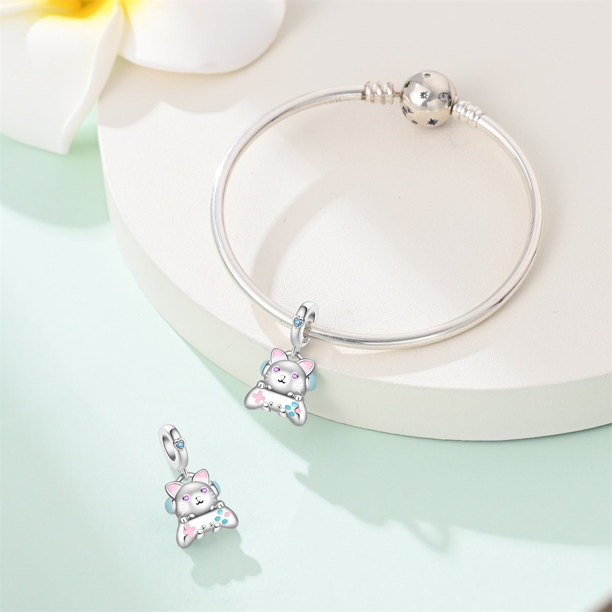 Pangama Jewelry Gamer Cat Dangle Charm