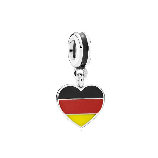 Germany Heart Flag Dangle Charm