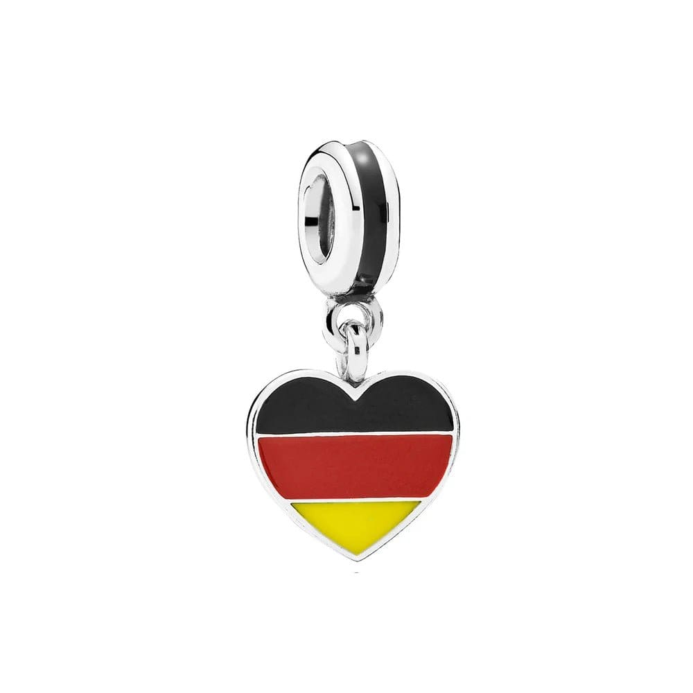 Pangama JewelryGermany Heart Flag Dangle Charm