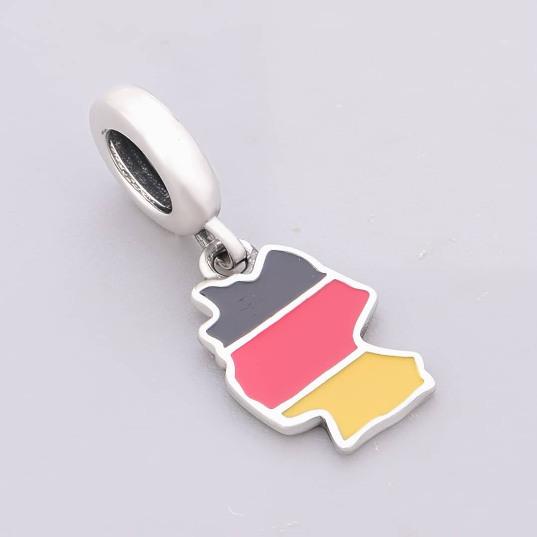 Pangama Jewelry Germany Map Flag Dangle Charm
