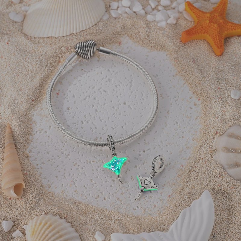 Pangama Jewelry Glow - in - the - Dark Cosmic Stingray Dangle Charm