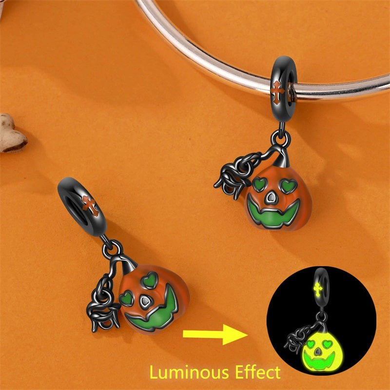 Pangama Jewelry Glow - in - the - Dark Jack - O’ - Lantern Pumpkin Dangle Charm