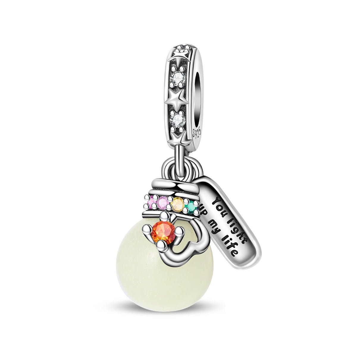 Pangama Jewelry Glow - in - the - dark Lightbulb Double Dangle Charm