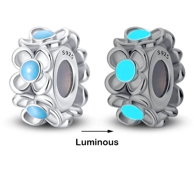 Glow in the Dark Luminous Spacer Daisies Charm