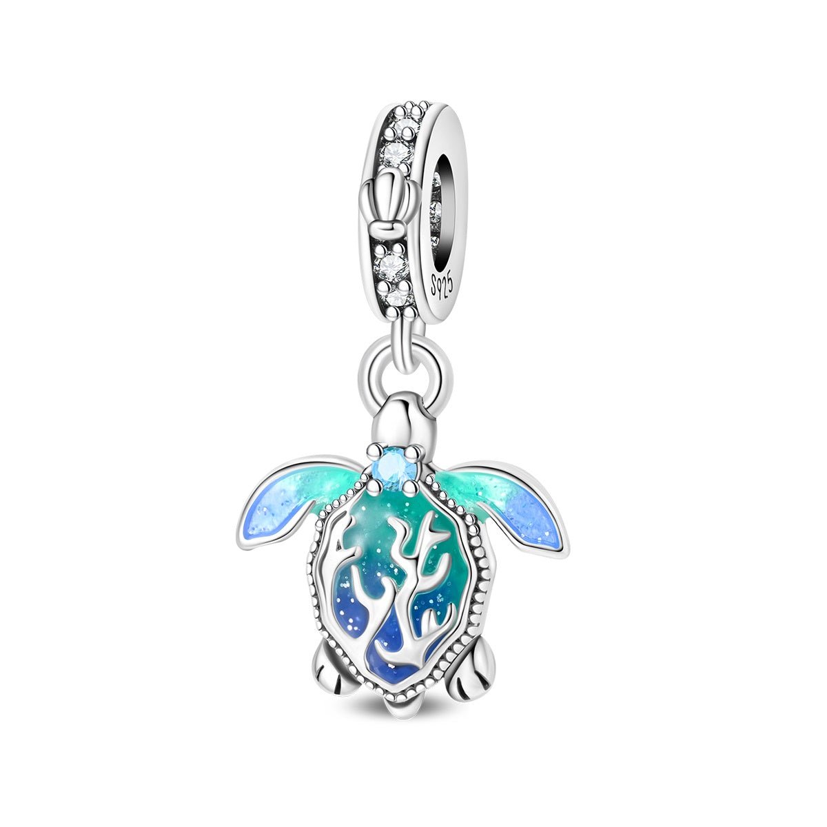 Pangama Jewelry Glow - in - the - Dark Sea Turtle Ocean Dangle Charm