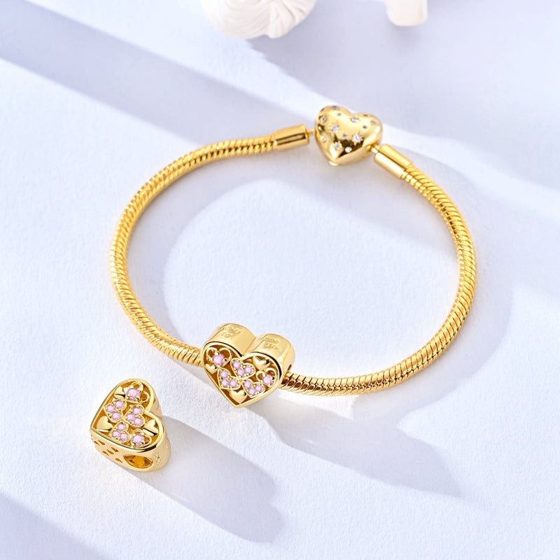 Pangama Jewelry Gold Lucky to Have You Heart Charm