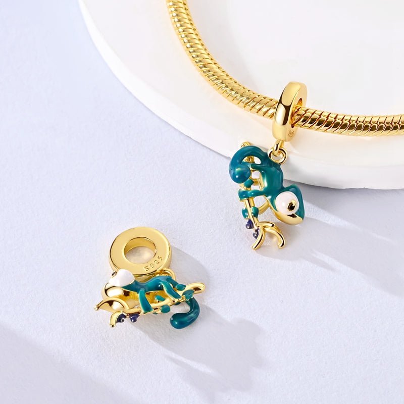 Pangama Jewelry Gold Thermochromic Chameleon Dangle Charm