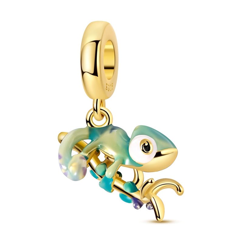 Pangama Jewelry Gold Thermochromic Chameleon Dangle Charm