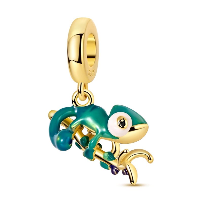 Pangama Jewelry Gold Thermochromic Chameleon Dangle Charm