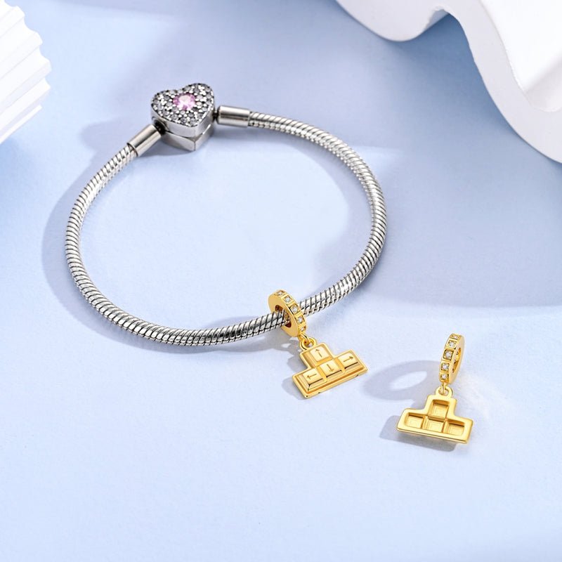 Pangama Jewelry Golden Gamer Arrow Keys Dangle Charm
