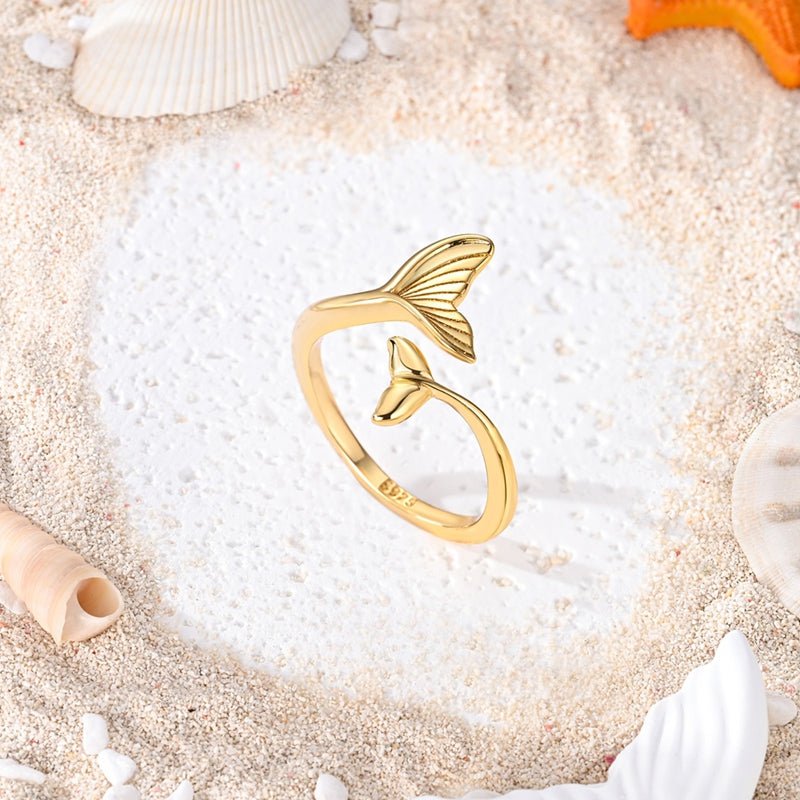 Pangama Jewelry Golden Mermaid Tail Adjustable Ring