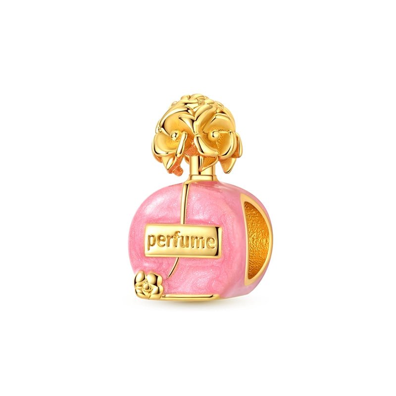 Pangama Jewelry Golden Pink Perfume Bottle Charm