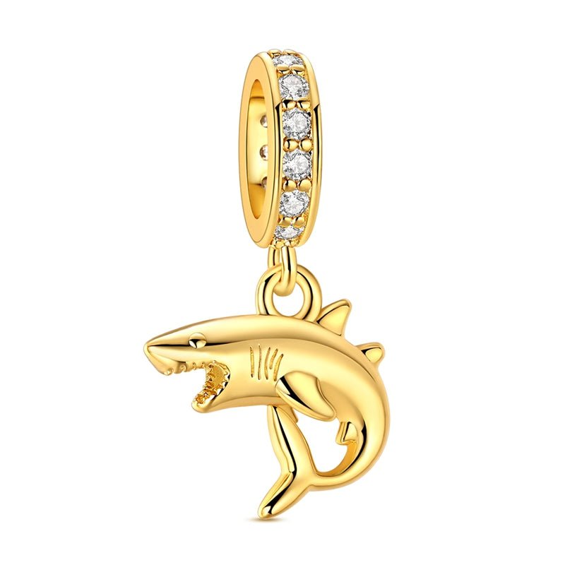 Pangama Jewelry Golden Shark Dangle Charm