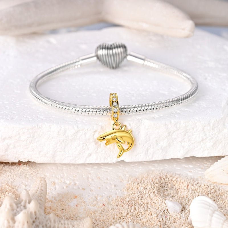 Pangama Jewelry Golden Shark Dangle Charm