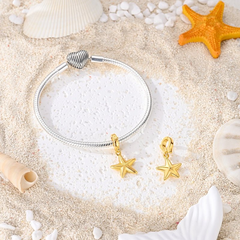 Pangama Jewelry Golden Starfish Dangle Charm