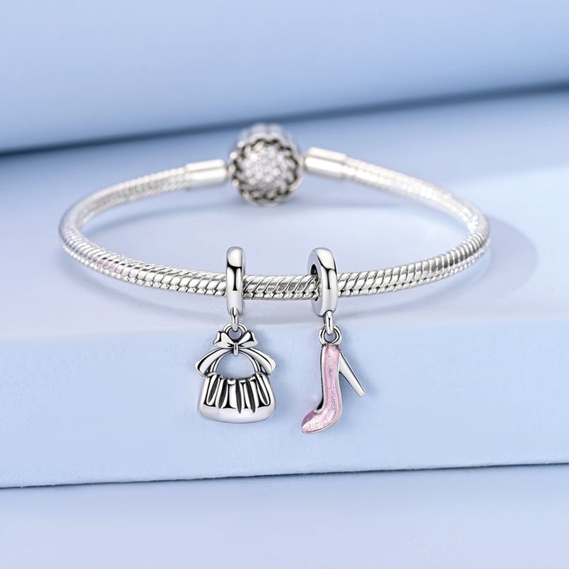 Pangama Jewelry Handbag & Pink High Heel Dangle Charm