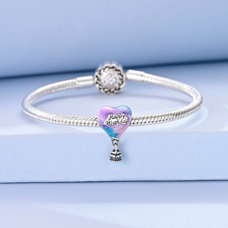 Pangama Jewelry “Happy Birthday” Heart & Cake Dangle Charm