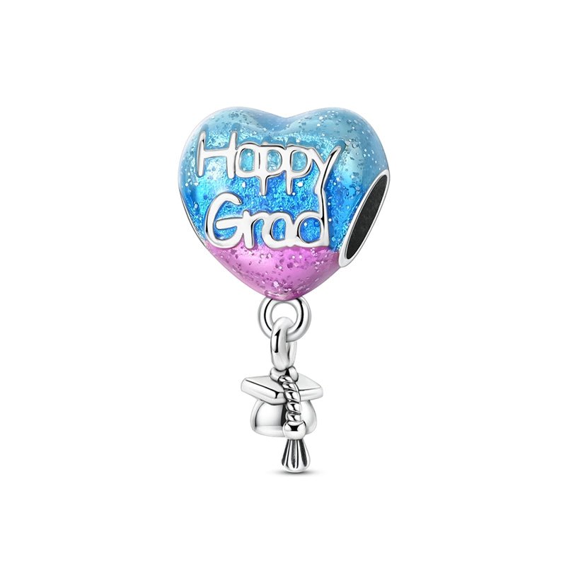 Pangama Jewelry “Happy Grad” Heart & Cap Dangle Charm