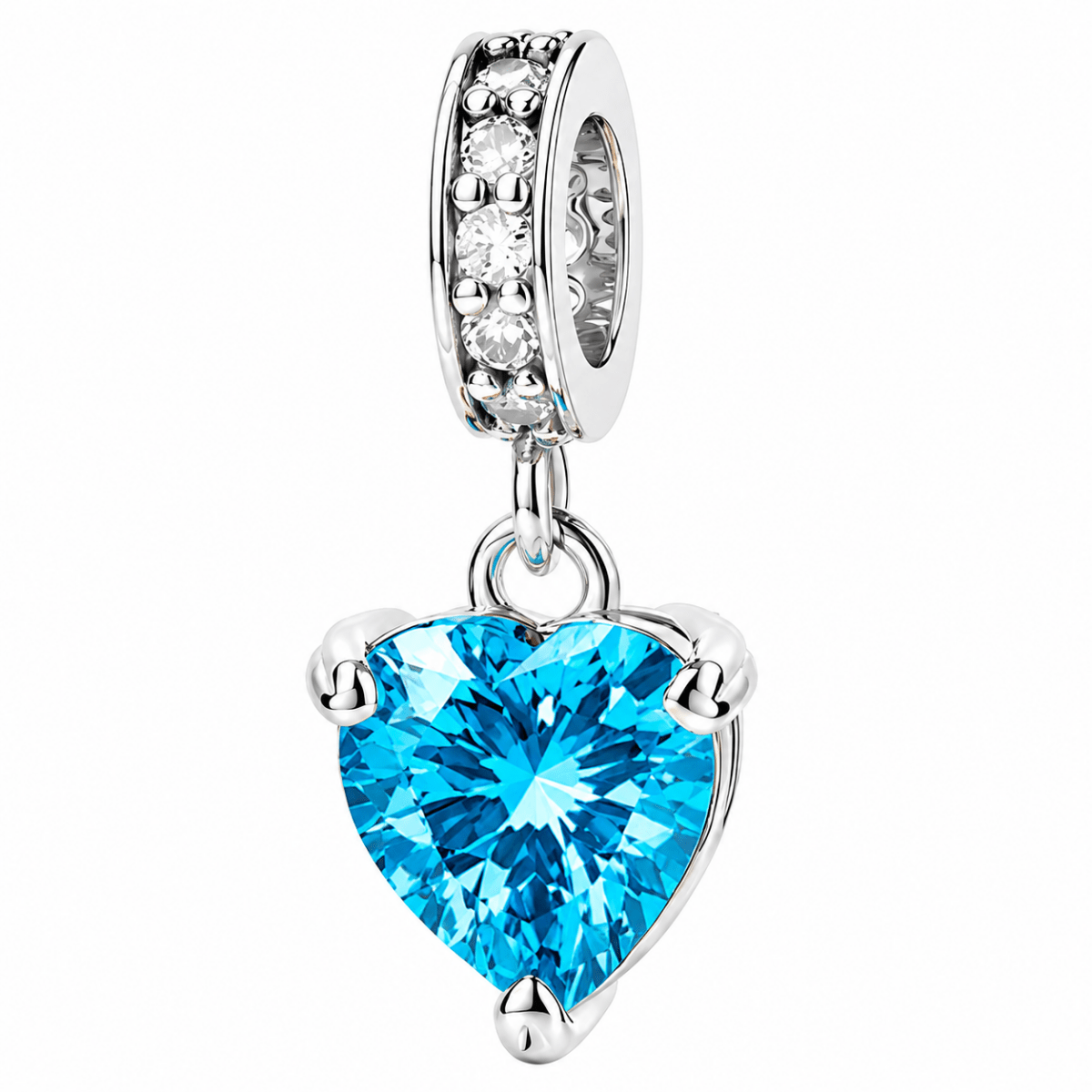 Pangama Jewelry Heart Birthstone Dangle Charm