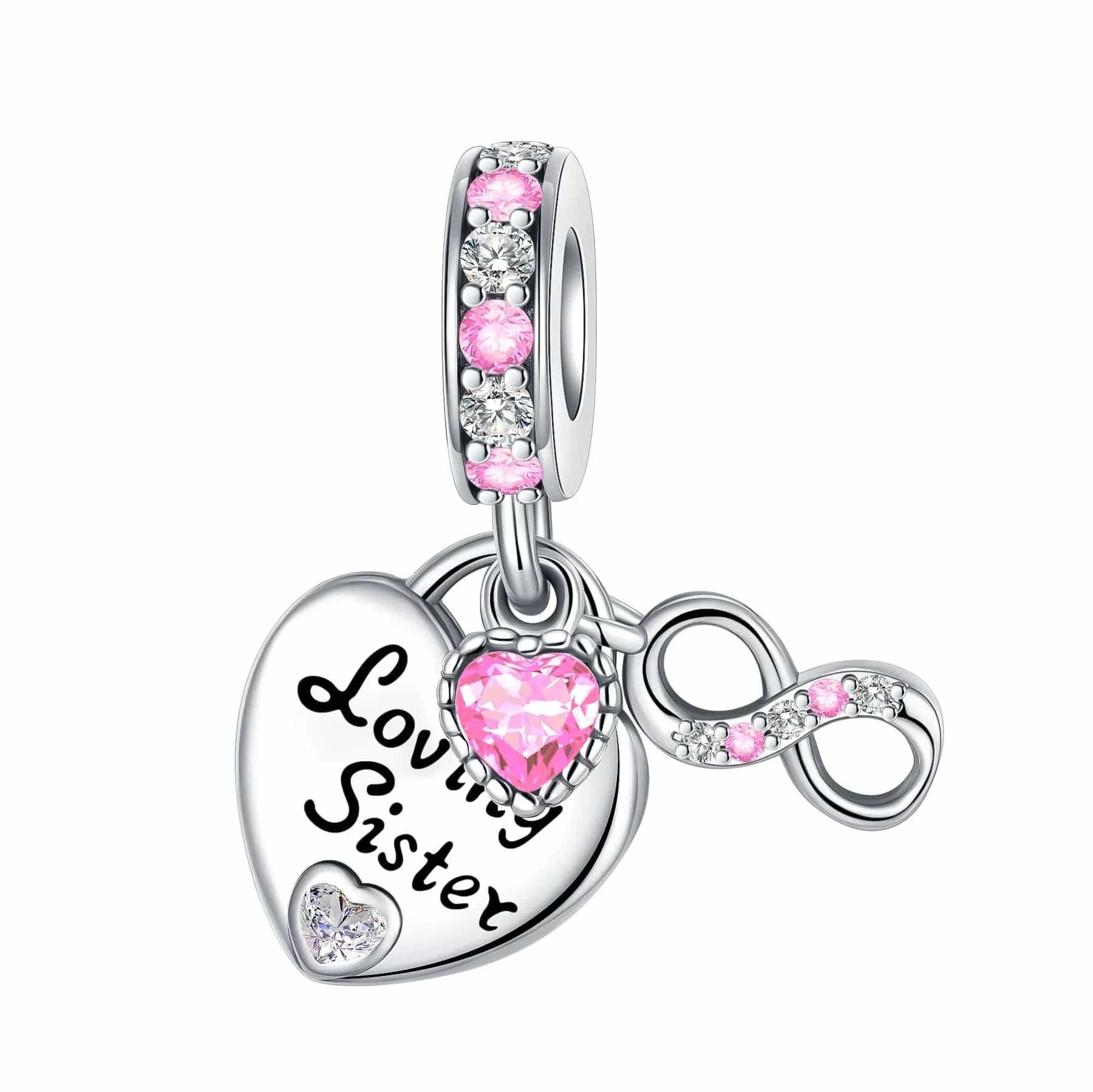 Heart Loving Sisters Infinite Dangle Charm